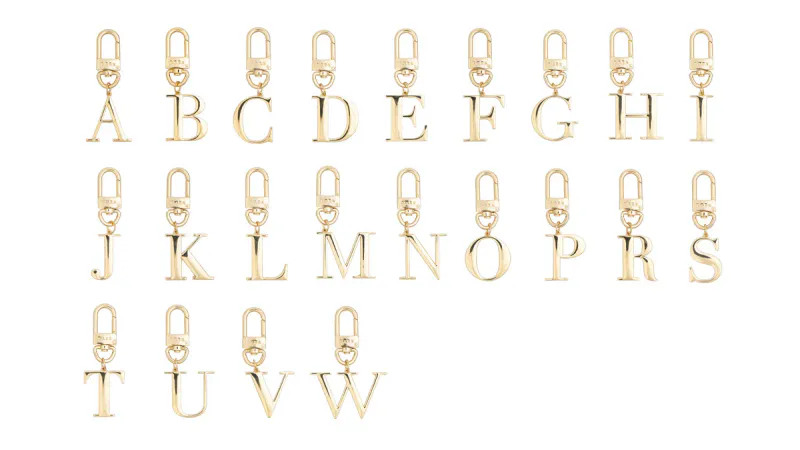 Dark METAL LETTER BAG CHARM