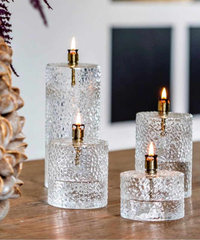 Peri Living OLJELAMPE Sylinder Hammered Medium