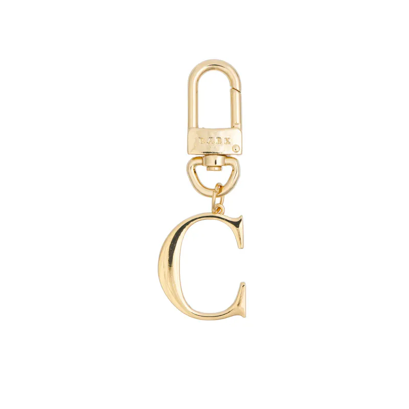 Dark METAL LETTER BAG CHARM