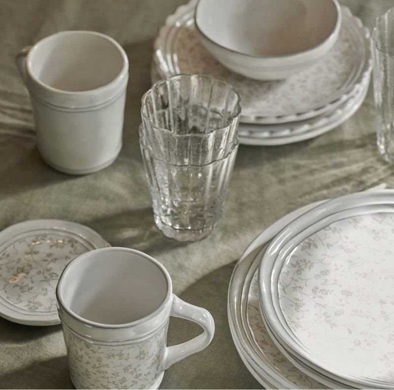 Laura Ashley ASJETT 20 cm Artisan Hvit m/dekor