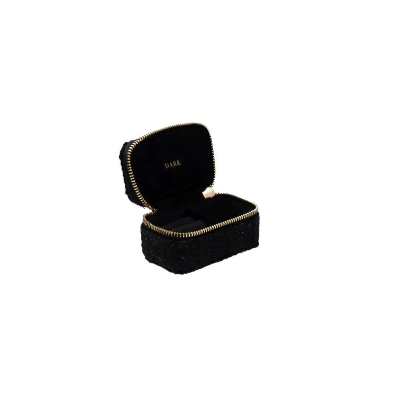 Dark TWEED JEWELLERY BOX MICRO BLACK