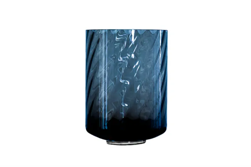 Specktrum MEADOW Swirl Cylinder Vase (w.foot) Blue