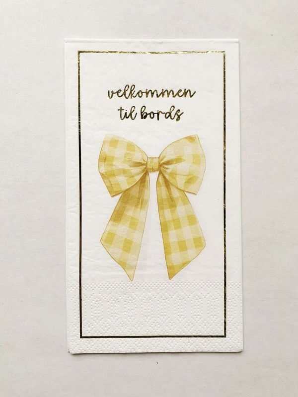 Trend Design SERVIETTER Gul Sløyfe