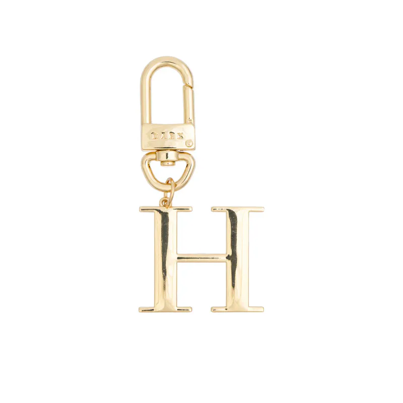 Dark METAL LETTER BAG CHARM