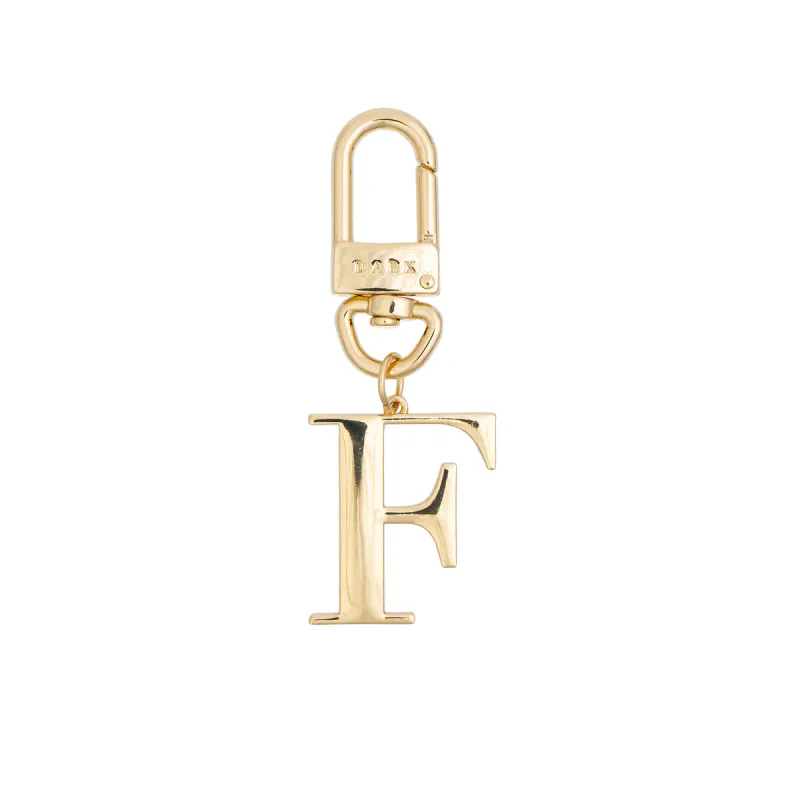 Dark METAL LETTER BAG CHARM