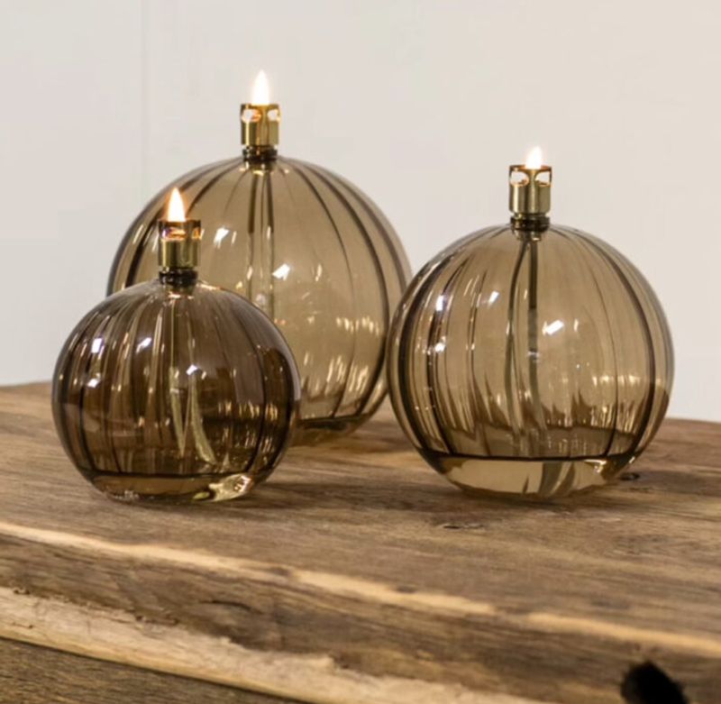 Peri Living OLJELAMPE Round brass champagne large